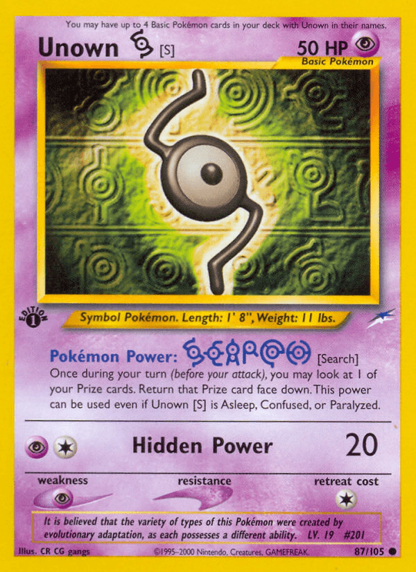 Unown [S], kortbilde fra pokemontcg.io