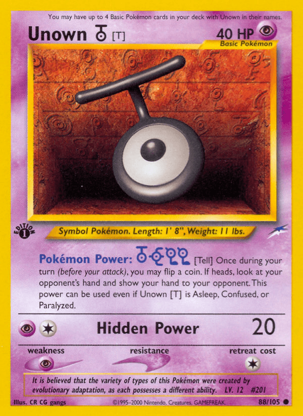 Unown [T], kortbilde fra pokemontcg.io