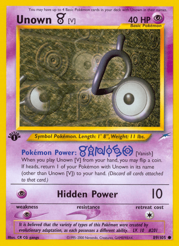 Unown [V], kortbilde fra pokemontcg.io