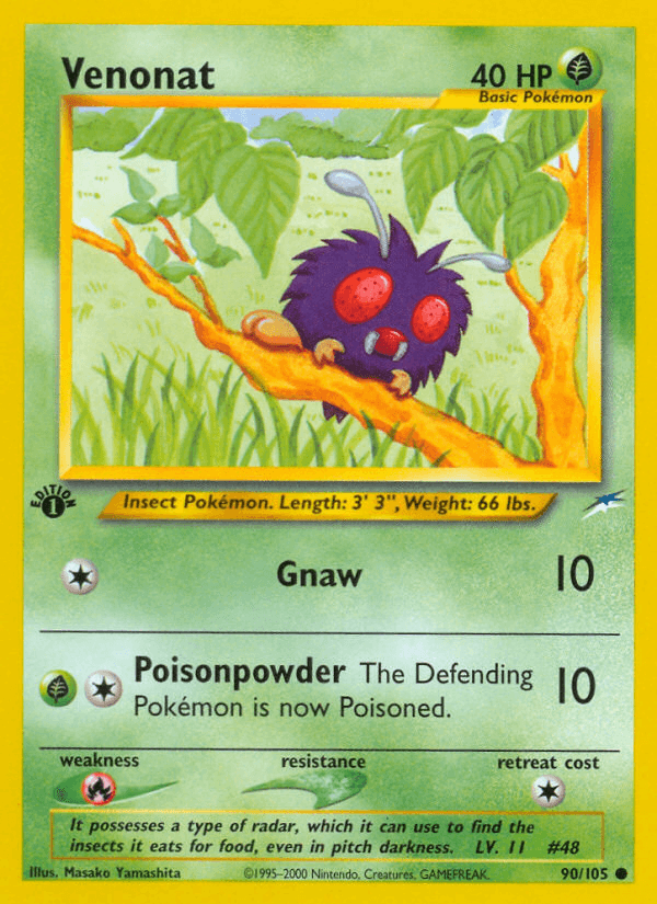 Venonat, kortbilde fra pokemontcg.io