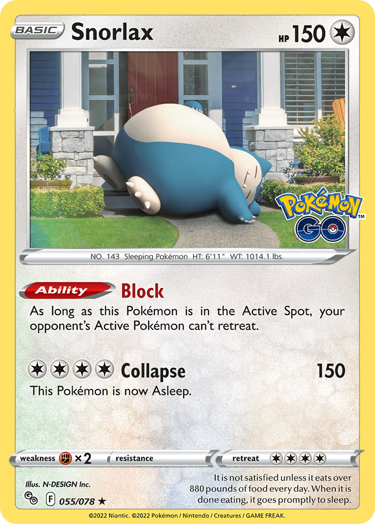 Snorlax, kortbilde fra pokemontcg.io