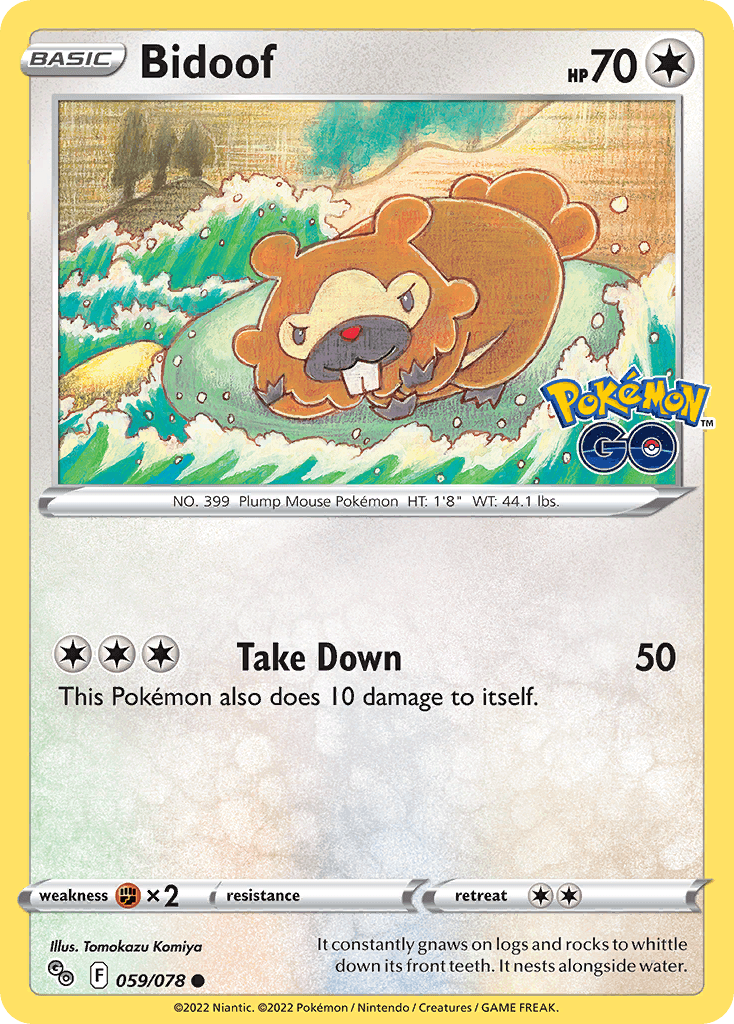 Bidoof, kortbilde fra pokemontcg.io