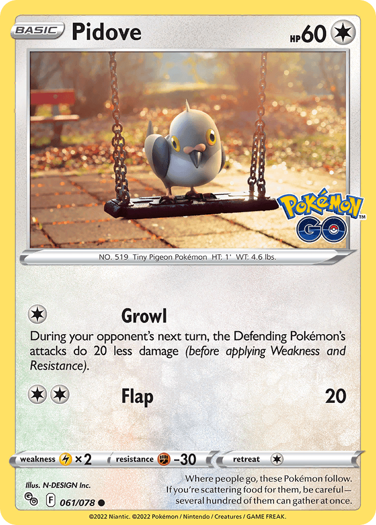 Pidove, kortbilde fra pokemontcg.io