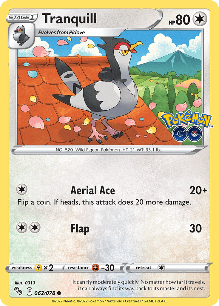 Tranquill, kortbilde fra pokemontcg.io