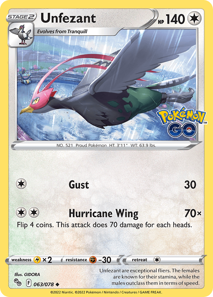 Unfezant, kortbilde fra pokemontcg.io