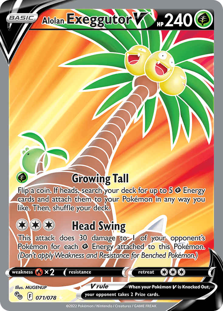 Alolan Exeggutor V, kortbilde fra pokemontcg.io