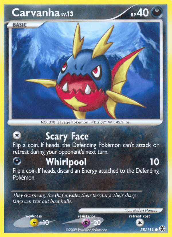 Carvanha, kortbilde fra pokemontcg.io