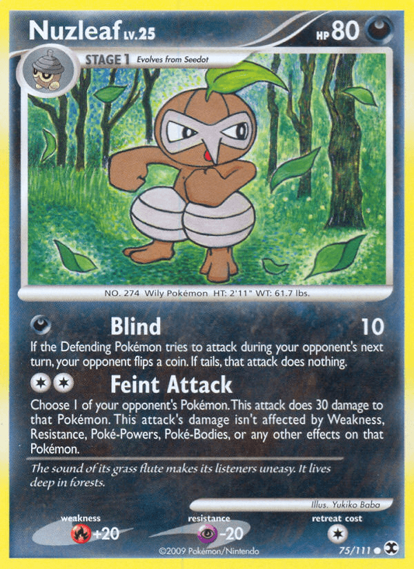 Nuzleaf, kortbilde fra pokemontcg.io