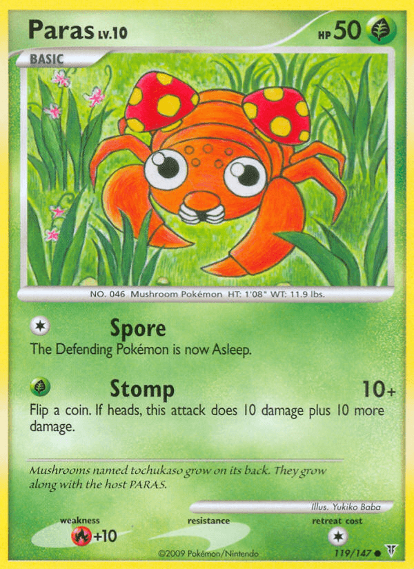 Paras, kortbilde fra pokemontcg.io