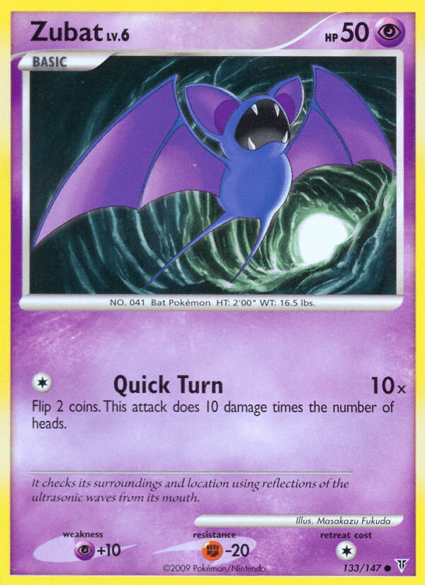 Zubat, kortbilde fra pokemontcg.io