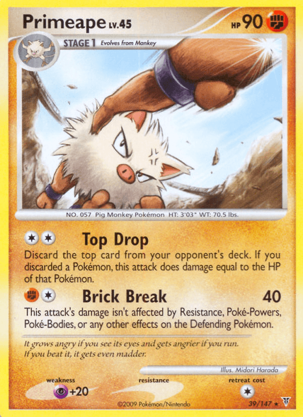 Primeape, kortbilde fra pokemontcg.io