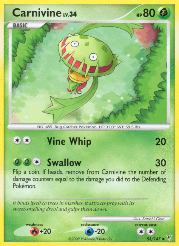 Carnivine, kortbilde fra pokemontcg.io