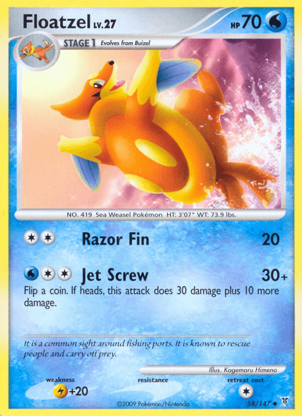 Floatzel, kortbilde fra pokemontcg.io