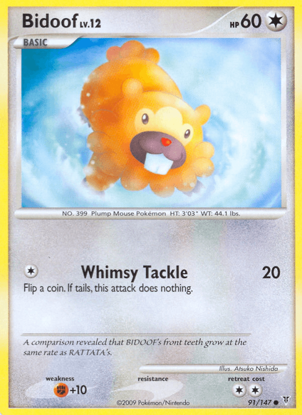 Bidoof, kortbilde fra pokemontcg.io