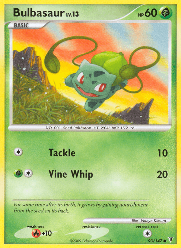 Bulbasaur, kortbilde fra pokemontcg.io