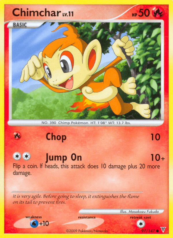 Chimchar, kortbilde fra pokemontcg.io