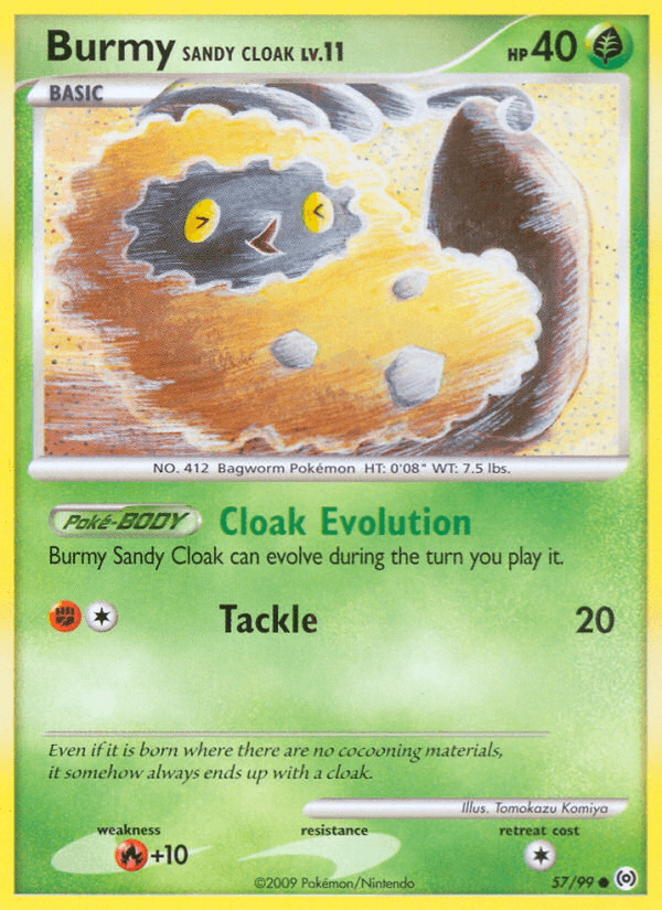 Burmy Sandy Cloak, kortbilde fra pokemontcg.io