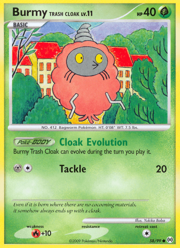 Burmy Trash Cloak, kortbilde fra pokemontcg.io