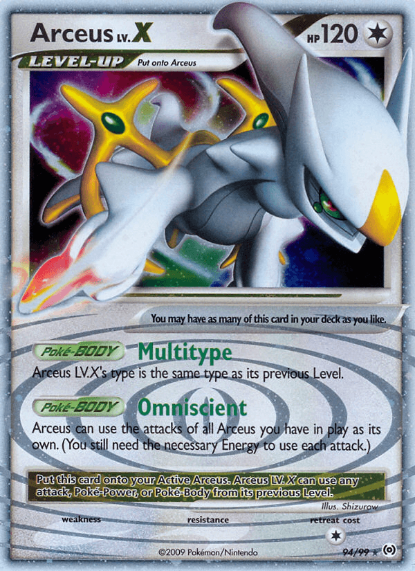 Arceus LV.X, kortbilde fra pokemontcg.io