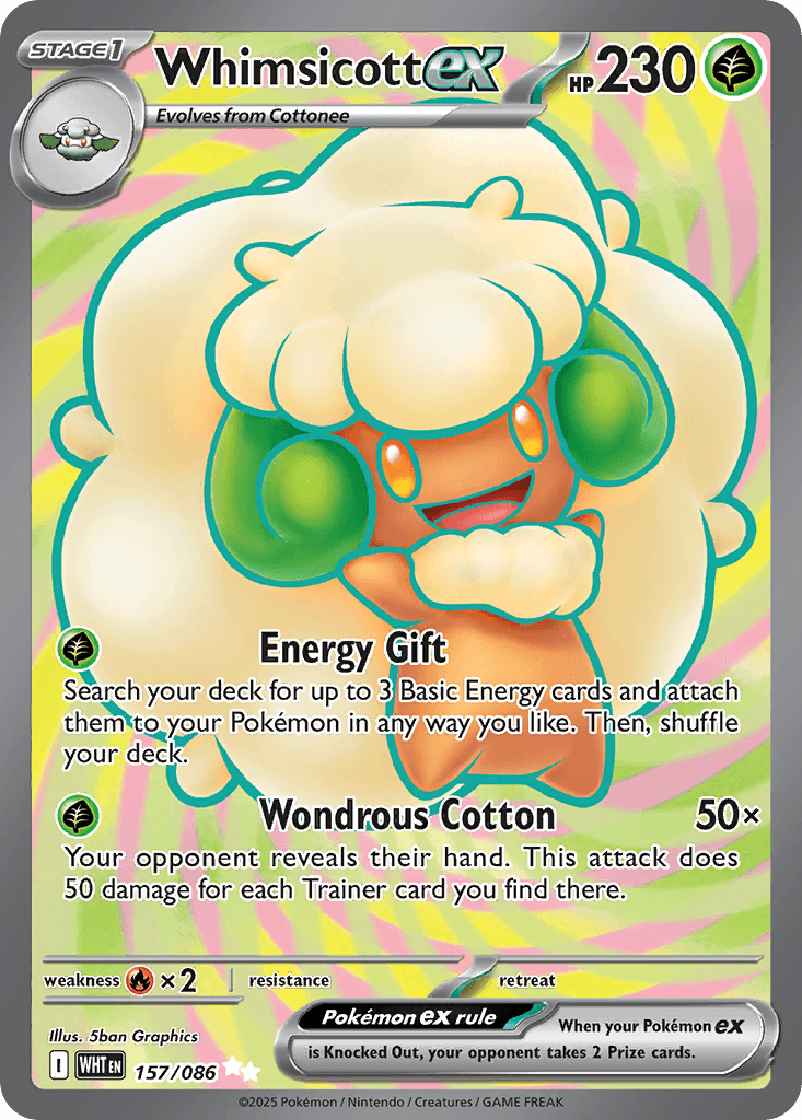 Whimsicott ex, kortbilde fra pokemontcg.io