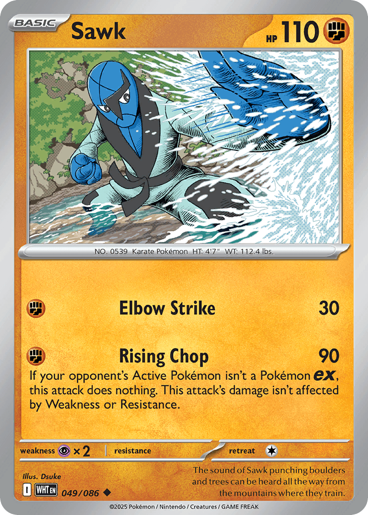 Sawk, kortbilde fra pokemontcg.io