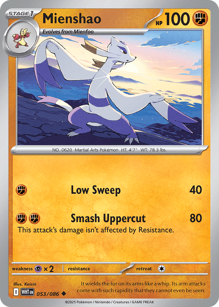 Mienshao, kortbilde fra pokemontcg.io