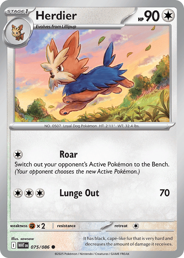 Herdier, kortbilde fra pokemontcg.io