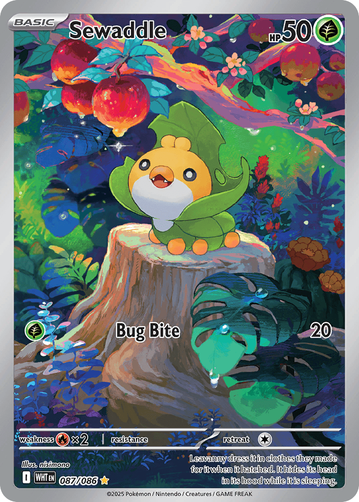 Sewaddle, kortbilde fra pokemontcg.io