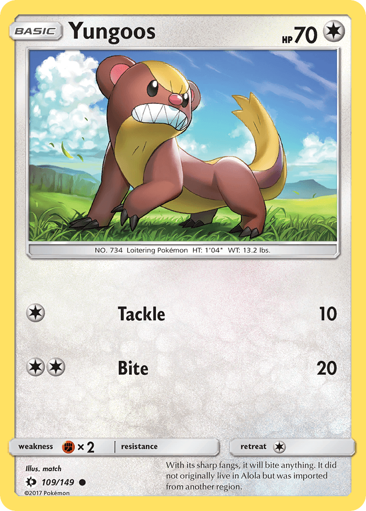 Yungoos, kortbilde fra pokemontcg.io