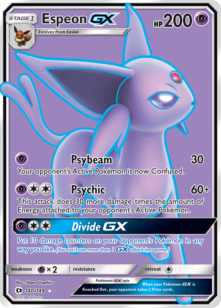Espeon-GX, kortbilde fra pokemontcg.io