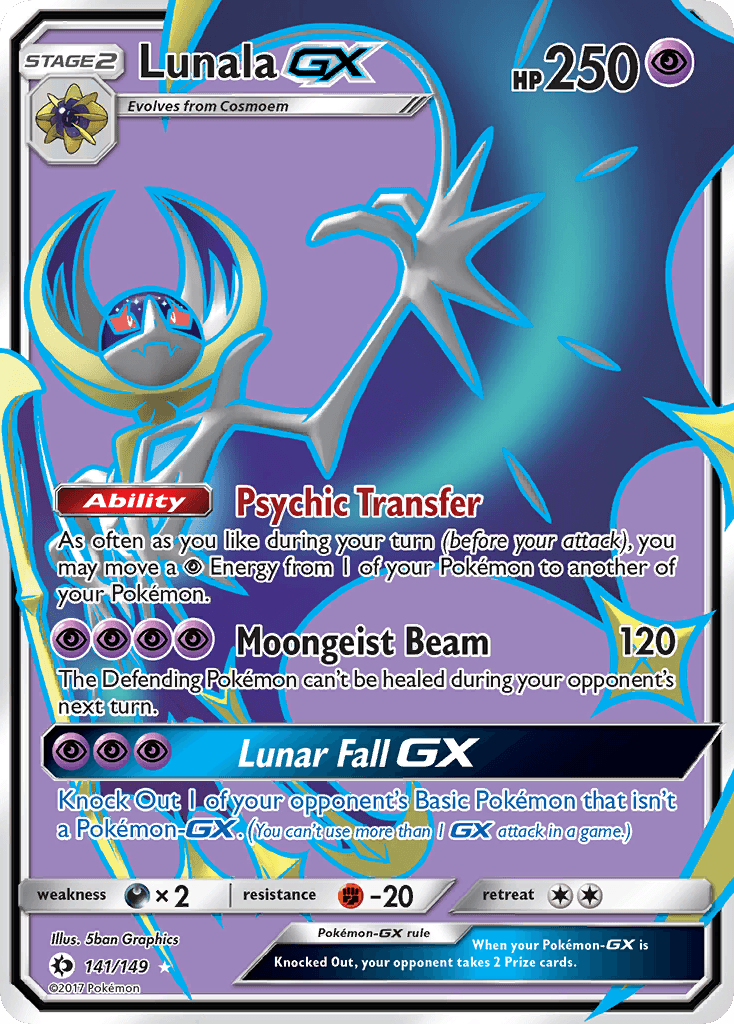 Lunala-GX, kortbilde fra pokemontcg.io