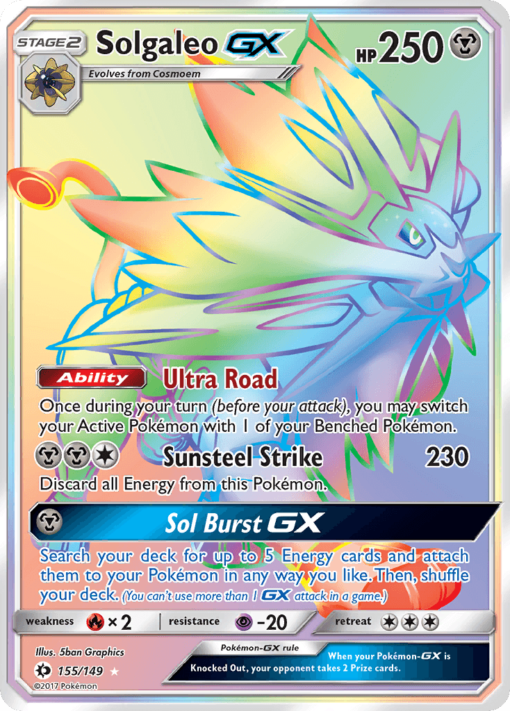 Solgaleo-GX, kortbilde fra pokemontcg.io