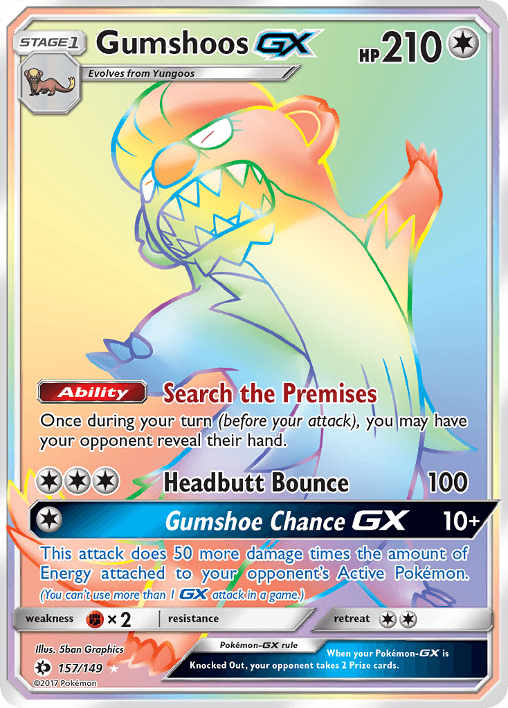 Gumshoos-GX, kortbilde fra pokemontcg.io