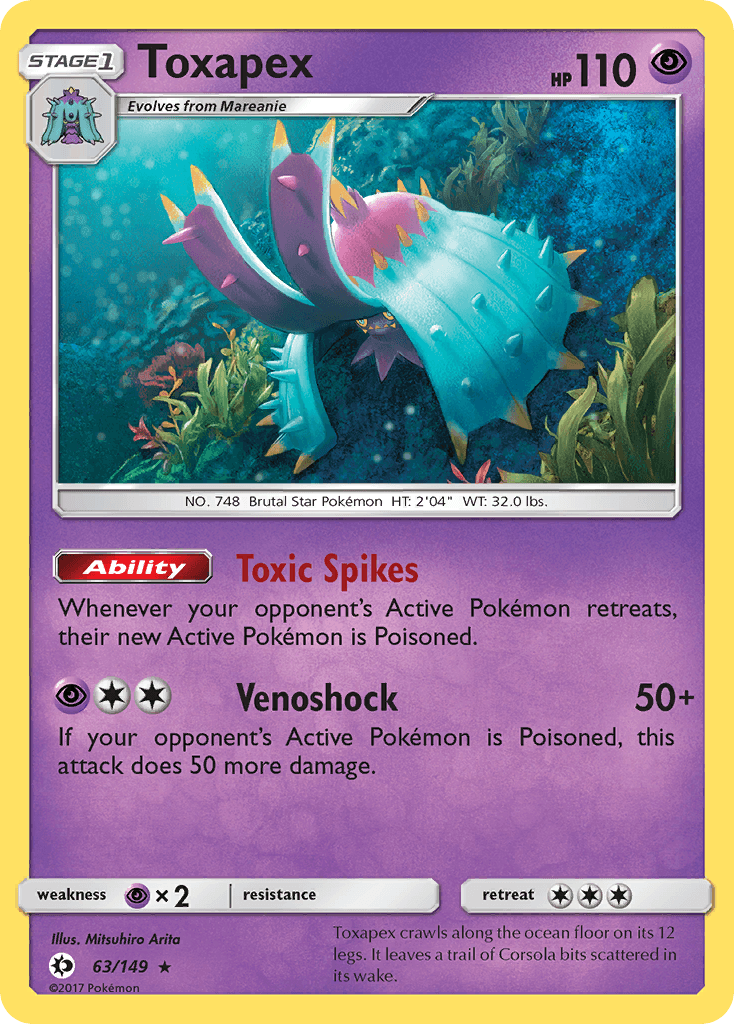 Toxapex, kortbilde fra pokemontcg.io