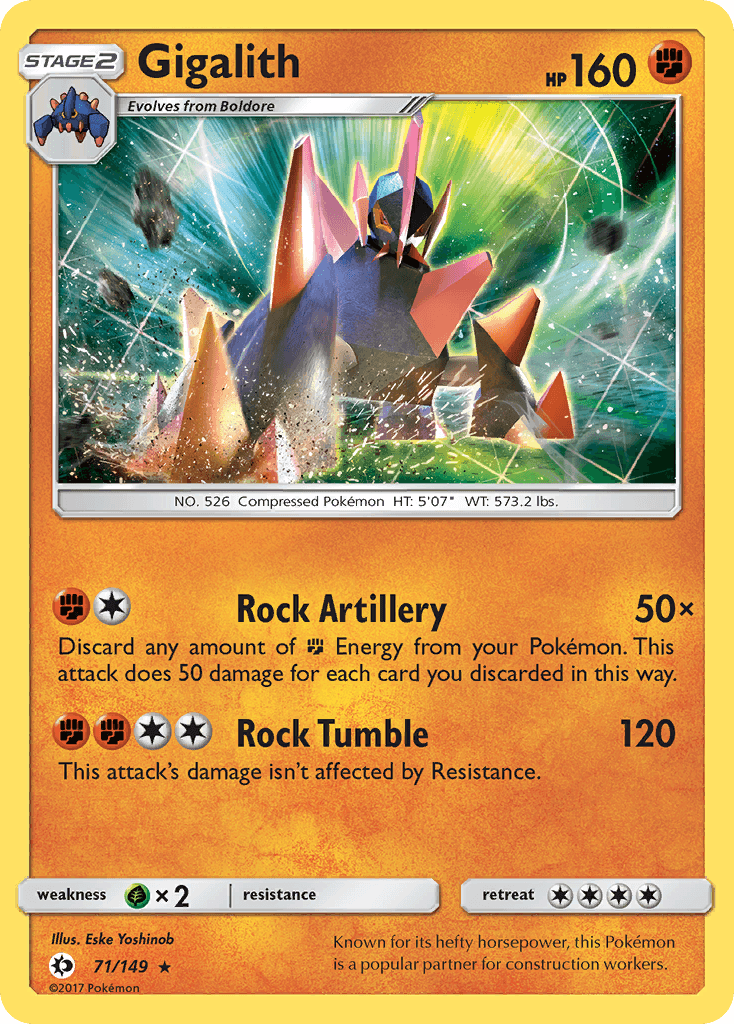 Gigalith, kortbilde fra pokemontcg.io