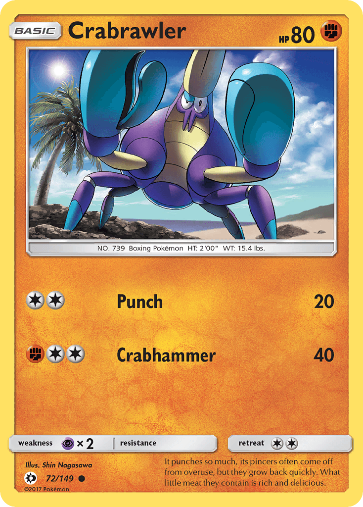 Crabrawler, kortbilde fra pokemontcg.io