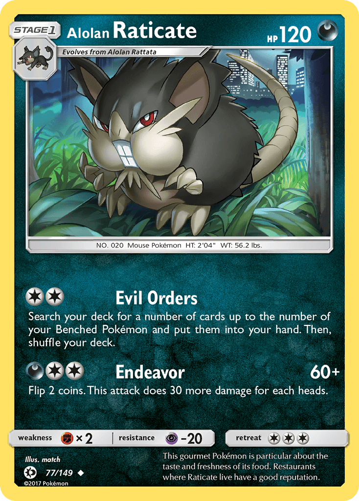 Alolan Raticate, kortbilde fra pokemontcg.io