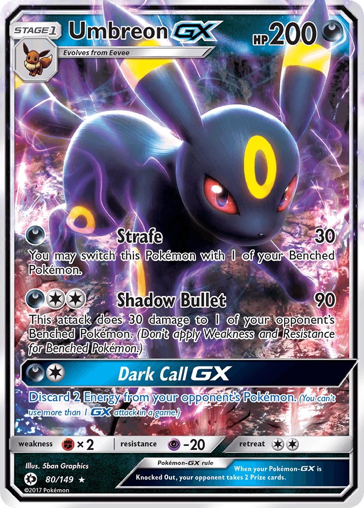 Umbreon-GX, kortbilde fra pokemontcg.io