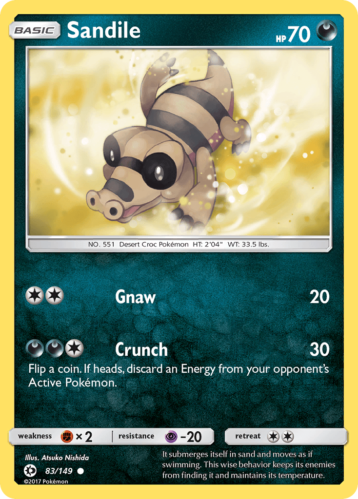 Sandile, kortbilde fra pokemontcg.io