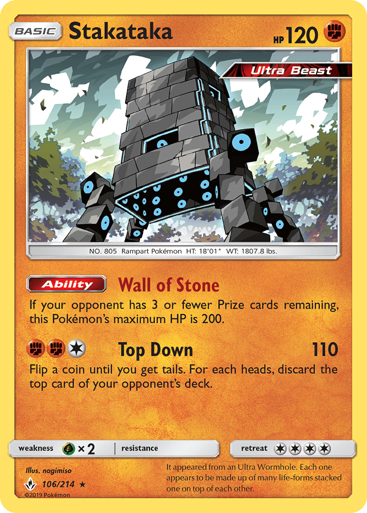 Stakataka, kortbilde fra pokemontcg.io