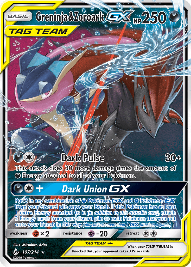 Greninja & Zoroark-GX, kortbilde fra pokemontcg.io