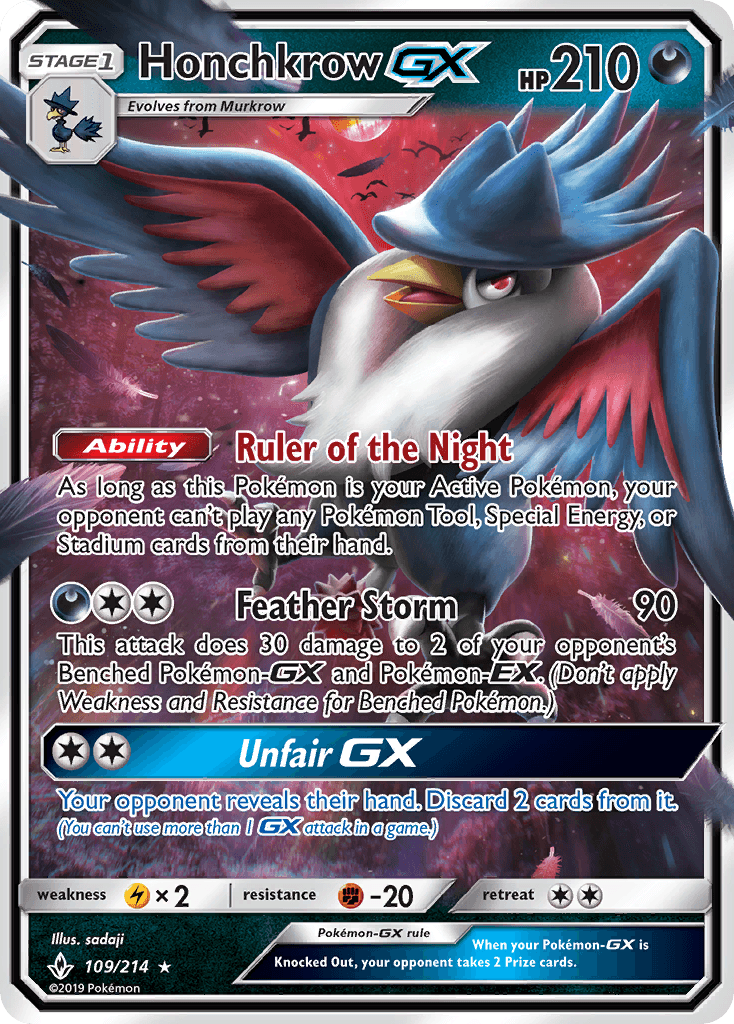 Honchkrow-GX, kortbilde fra pokemontcg.io