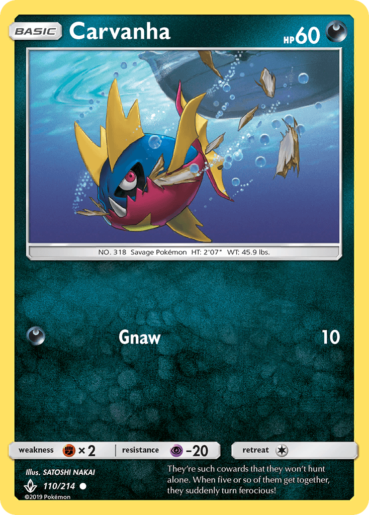 Carvanha, kortbilde fra pokemontcg.io