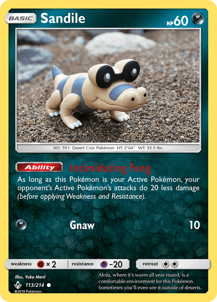 Sandile, kortbilde fra pokemontcg.io