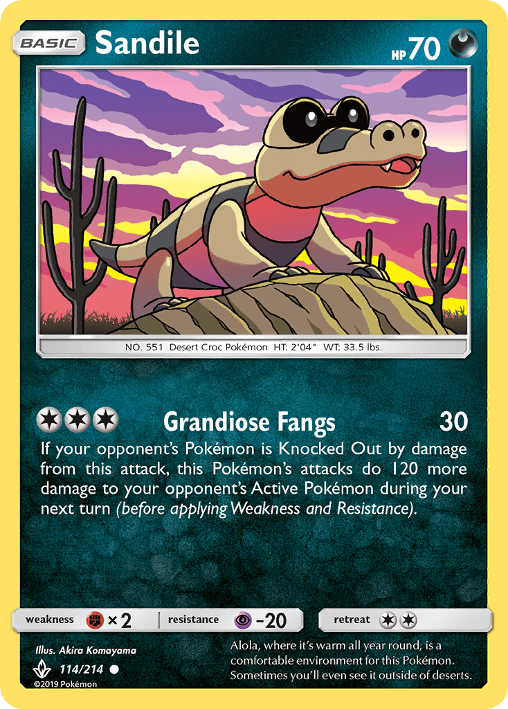 Sandile, kortbilde fra pokemontcg.io