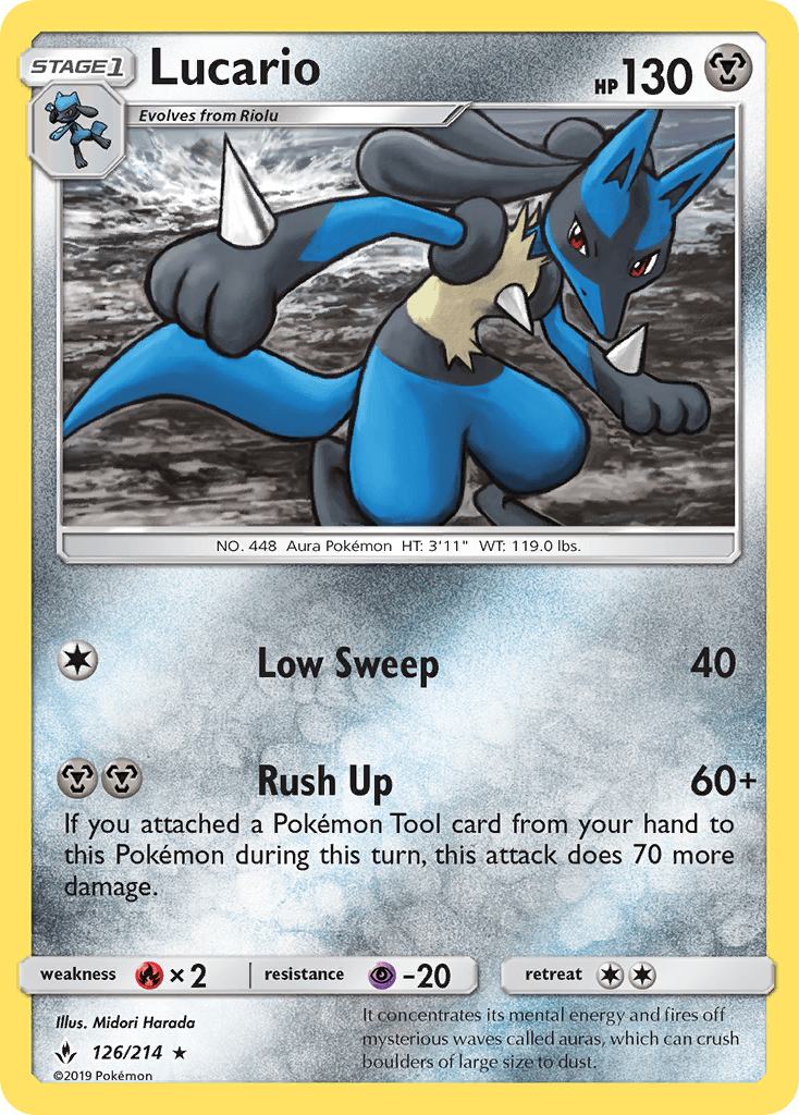 Lucario, kortbilde fra pokemontcg.io