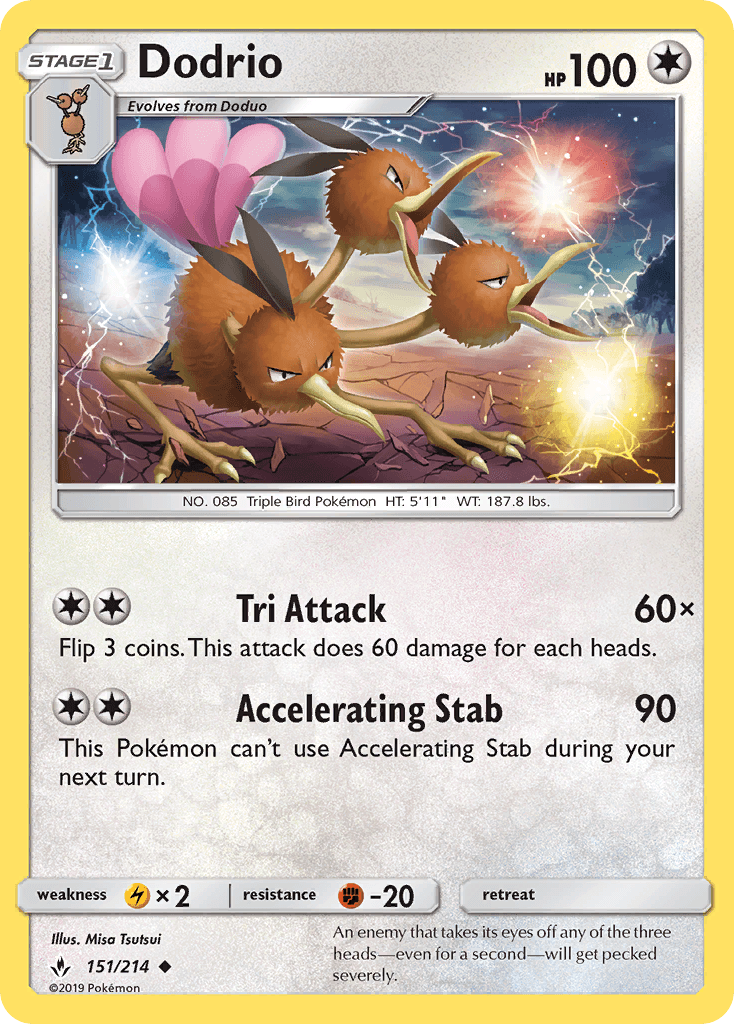 Dodrio, kortbilde fra pokemontcg.io