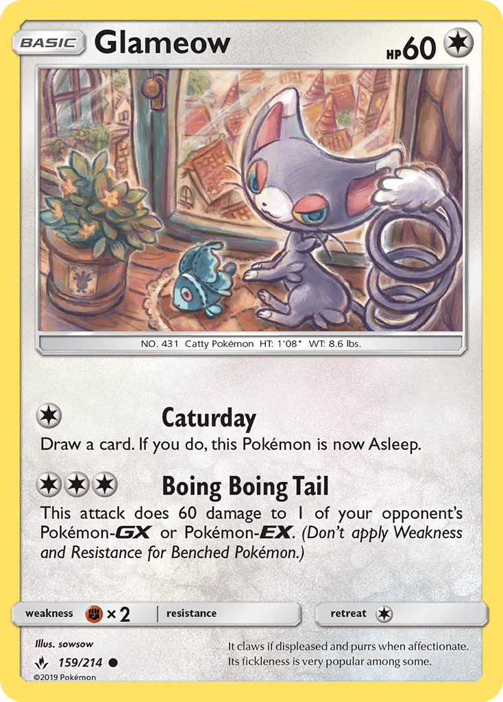 Glameow, kortbilde fra pokemontcg.io