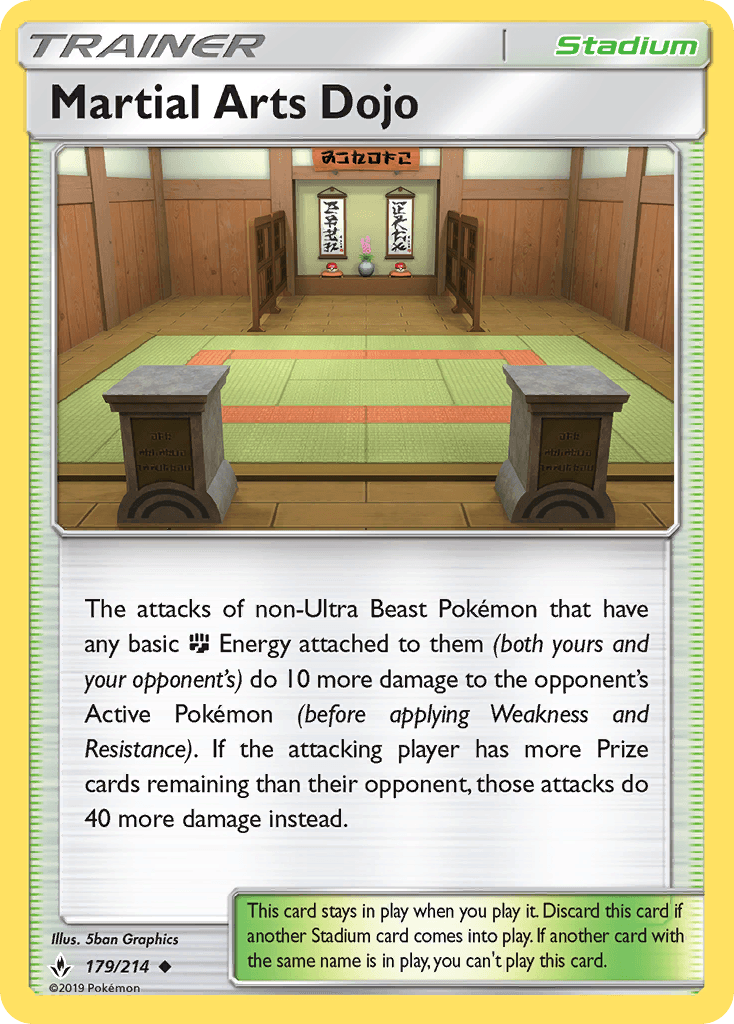 Martial Arts Dojo, kortbilde fra pokemontcg.io
