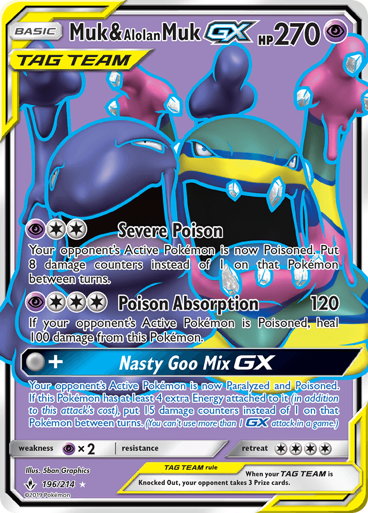 Muk & Alolan Muk-GX, kortbilde fra pokemontcg.io